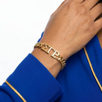 SGRho Gold Chain Greek Letter Bracelet