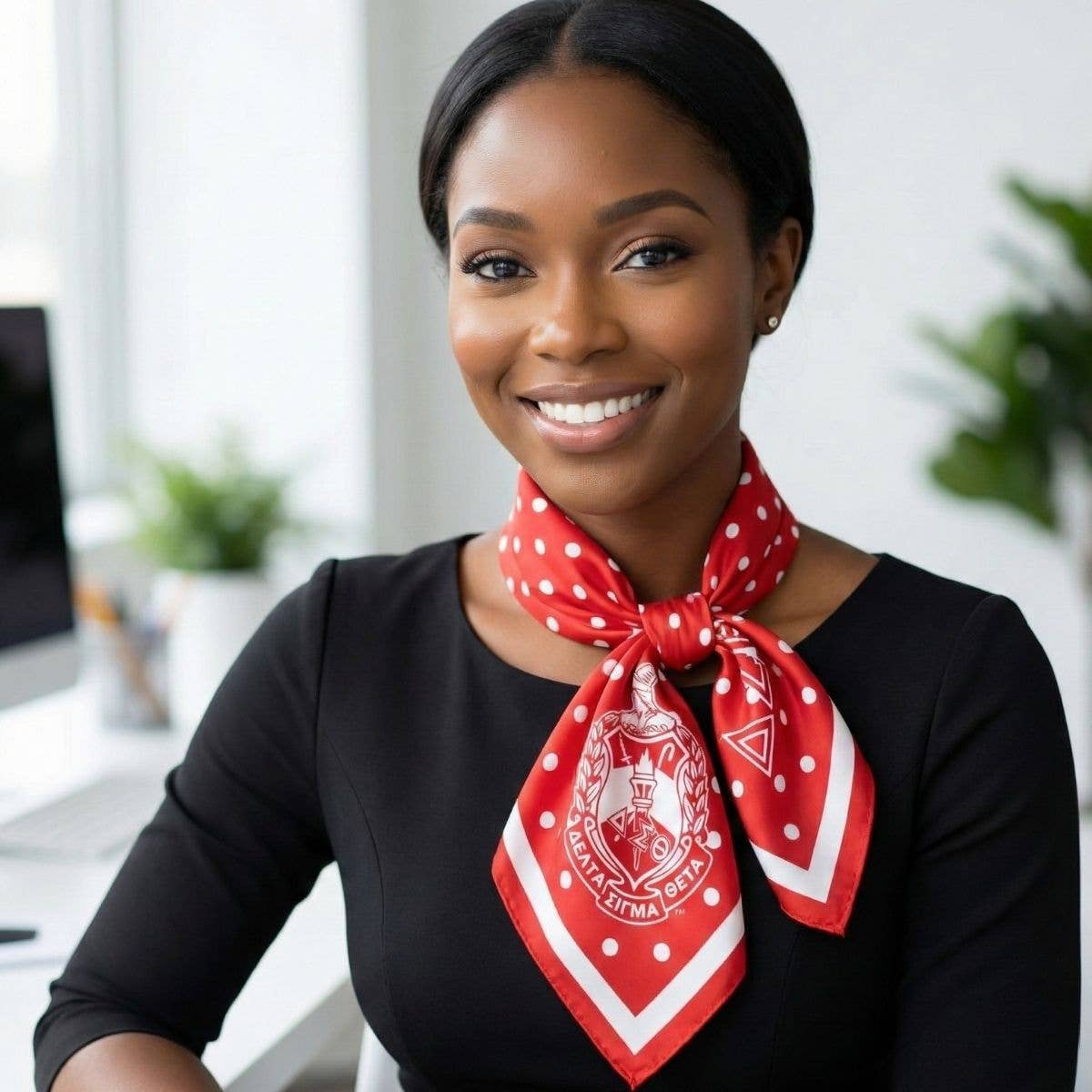 Delta Polka Dot Square Sorority Scarf