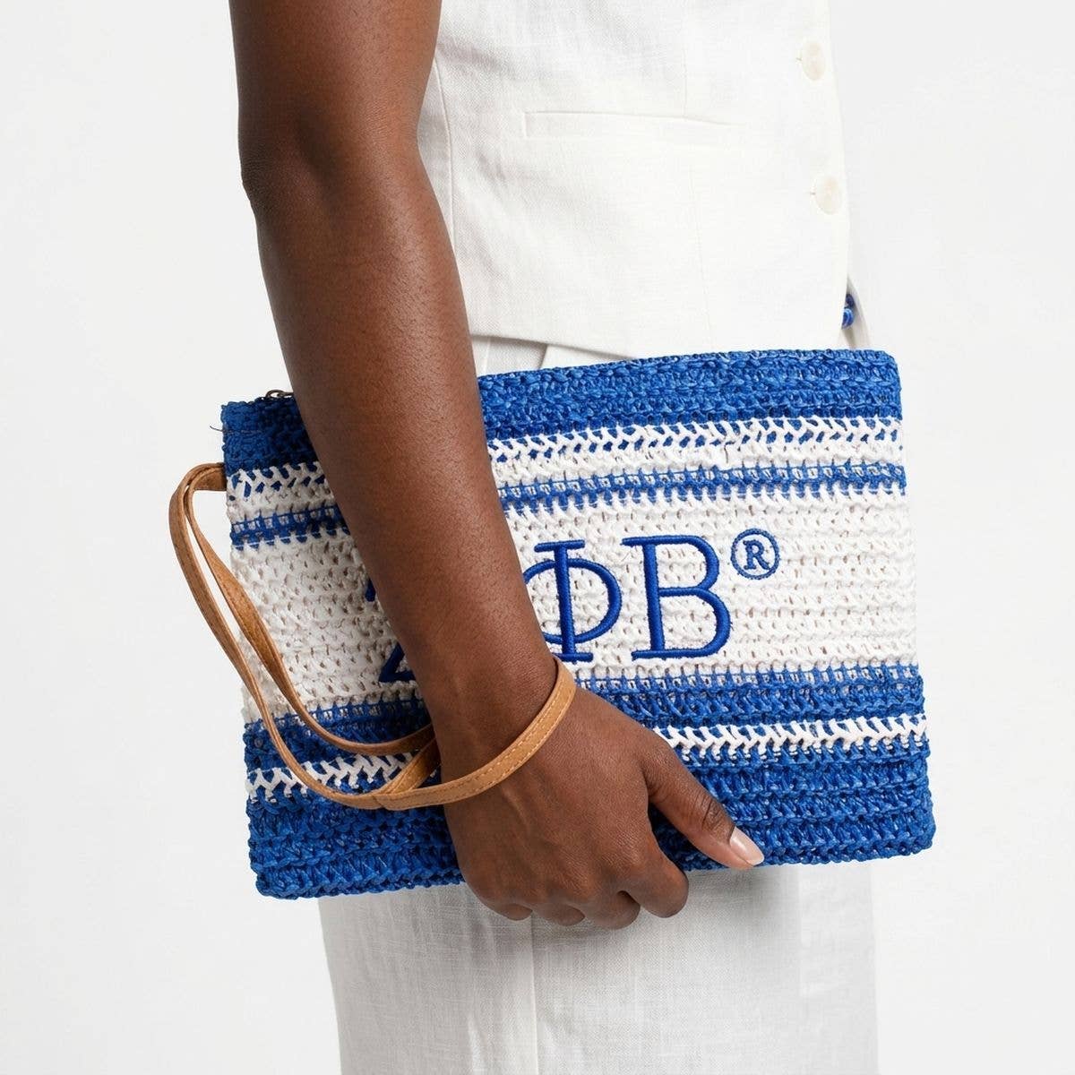 Zeta Embroidered Pouch Bag