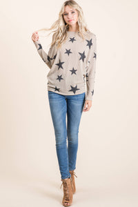 Star Print Knit Tunic