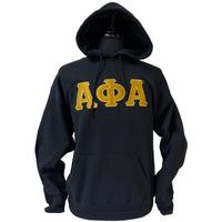 Alpha Hoodie Gold Letters