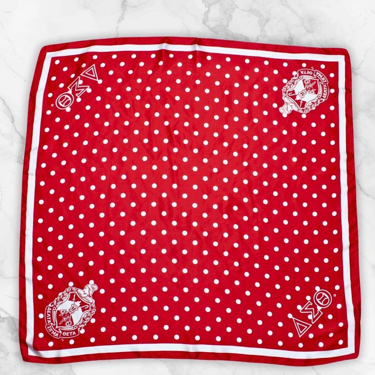 Delta Polka Dot Square Sorority Scarf