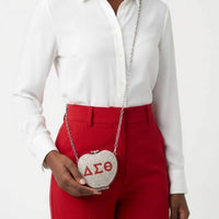 Delta Mini Rhinestone Heart Crossbody Compact