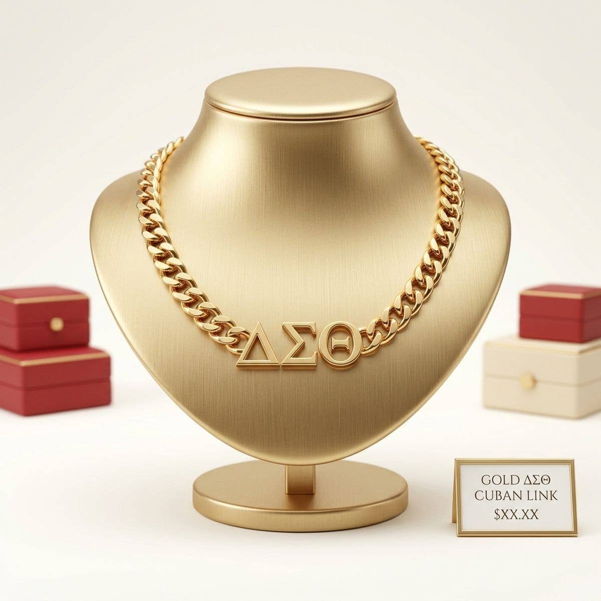 Delta Gold Chain Greek Letter Necklace