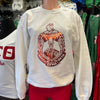 Delta Sequin Shield Sweatshirt White