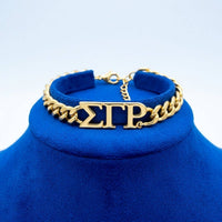 SGRho Gold Chain Greek Letter Bracelet