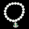 AKA Pearl Bracelet with Shield Charm