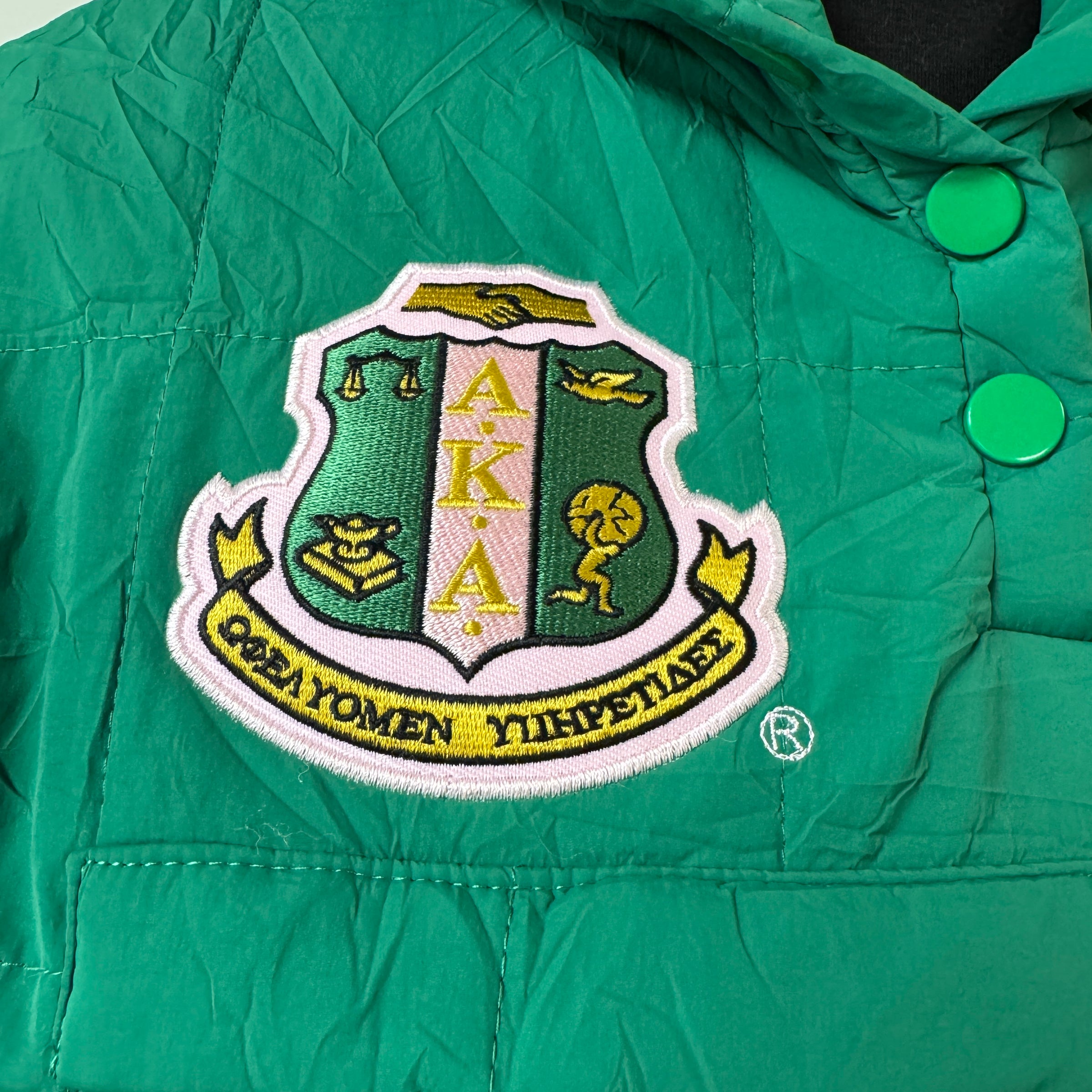 AKA Lightweight Quilted Puffer Jacket Green