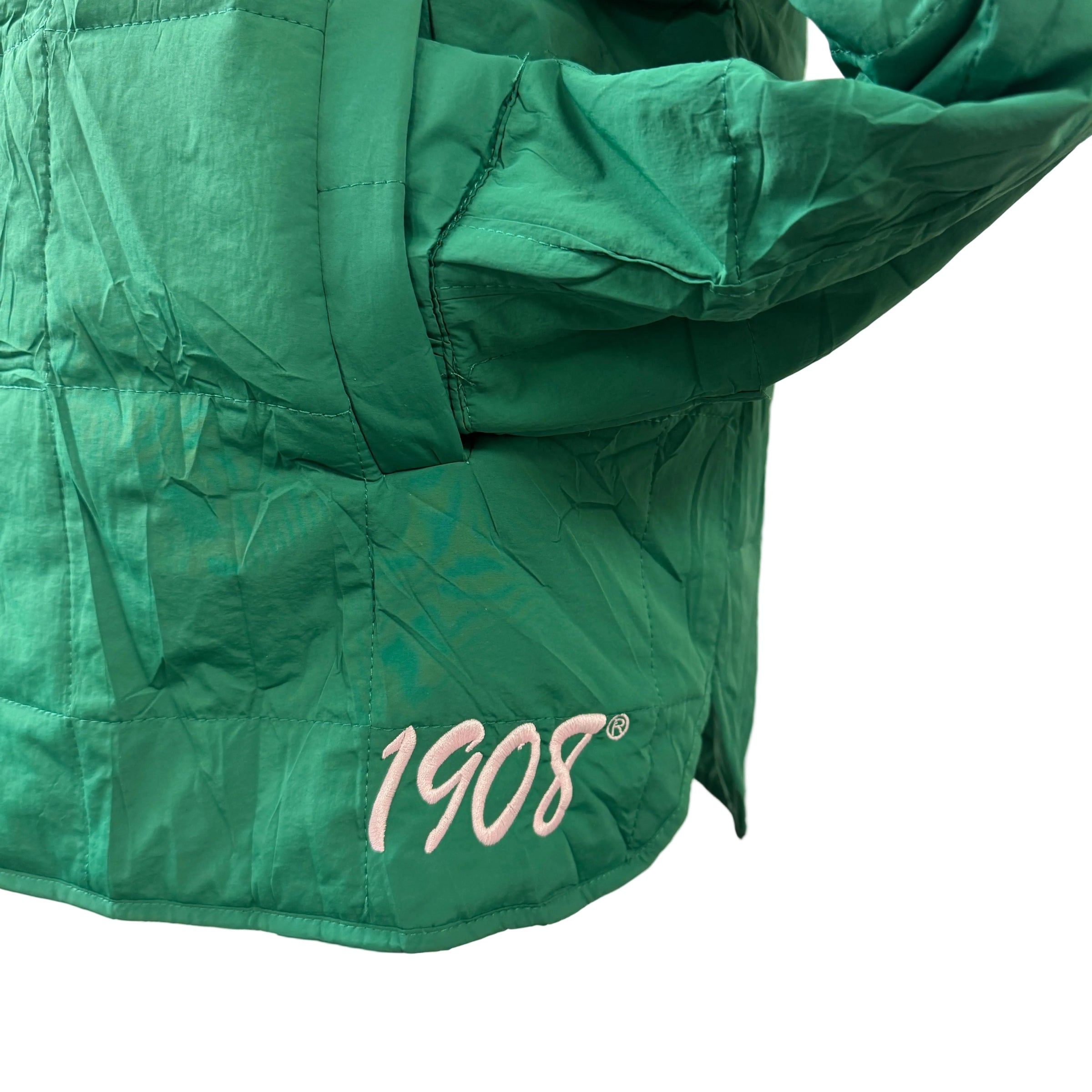 AKA Lightweight Quilted Puffer Jacket Green