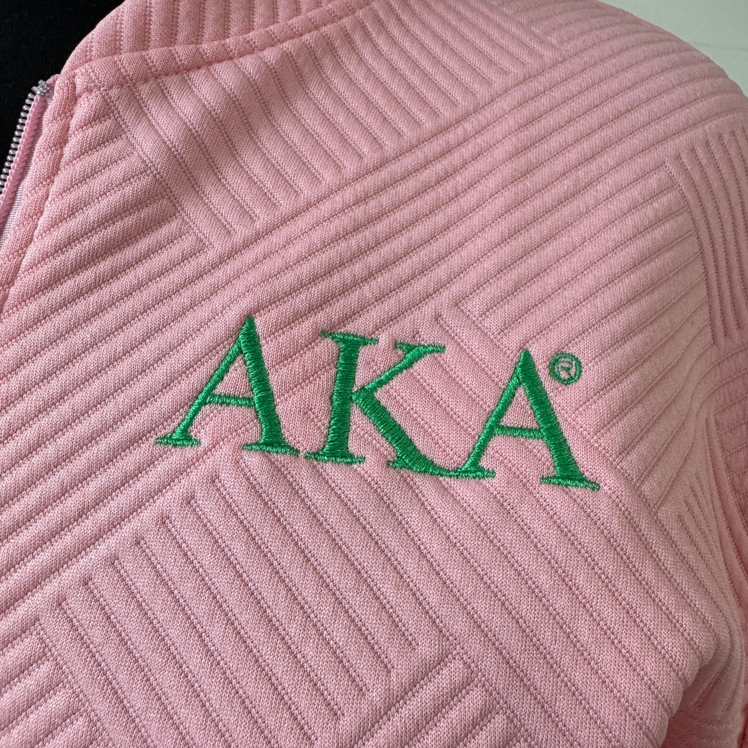 AKA Quilted Zip Jacket Pink