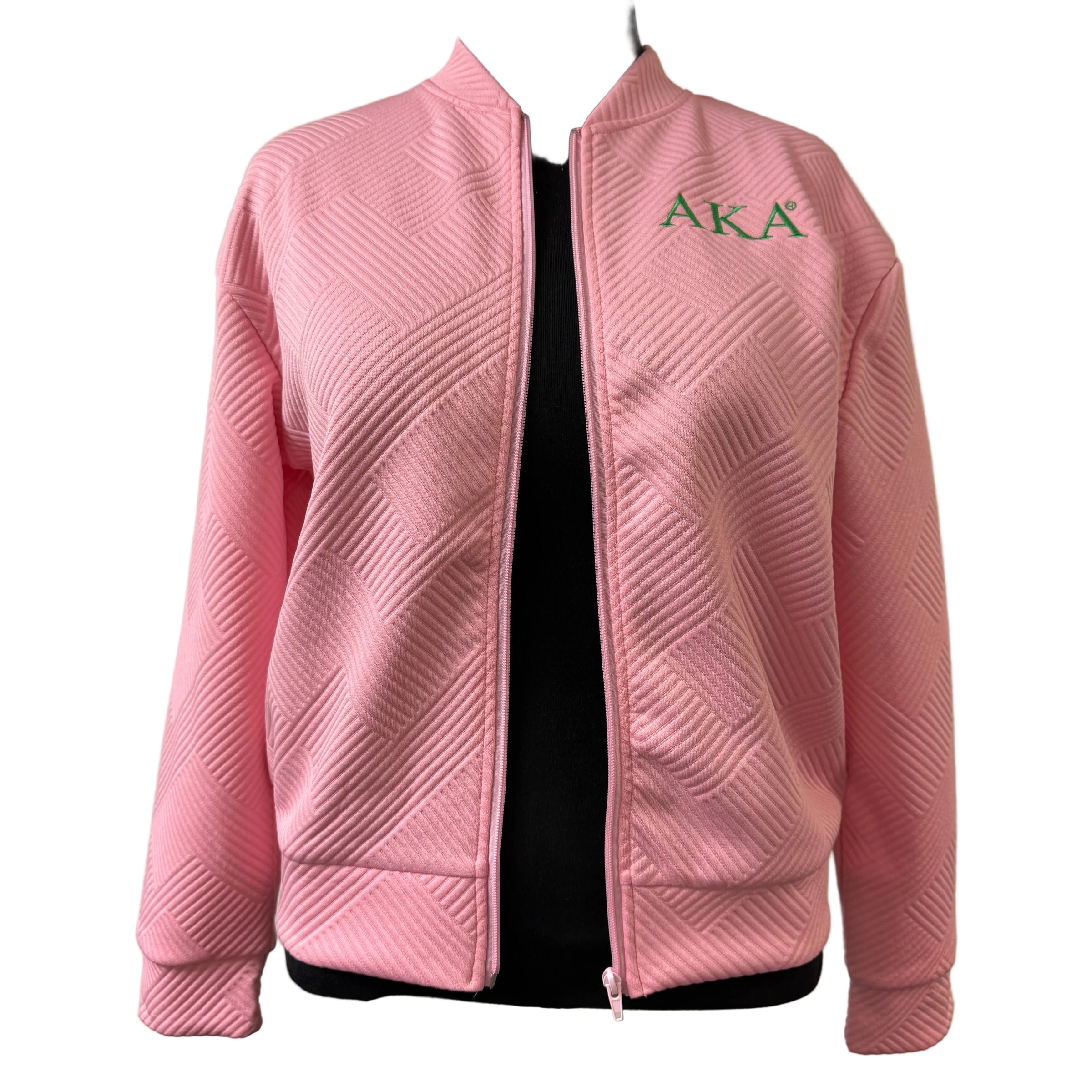 AKA Quilted Zip Jacket Pink