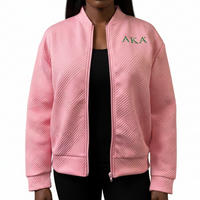 AKA Quilted Zip Jacket Pink