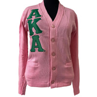 AKA Varsity Cardigan Pink