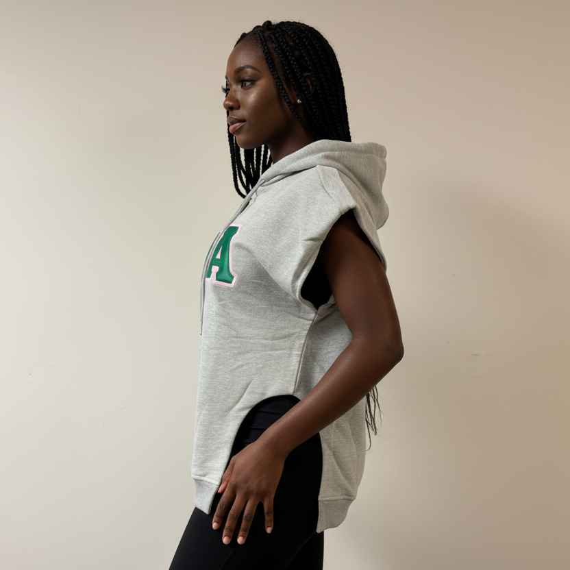 AKA Sleeveless Drop Shoulder Hoodie