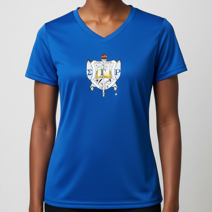 SGRho Shield V-neck Royal