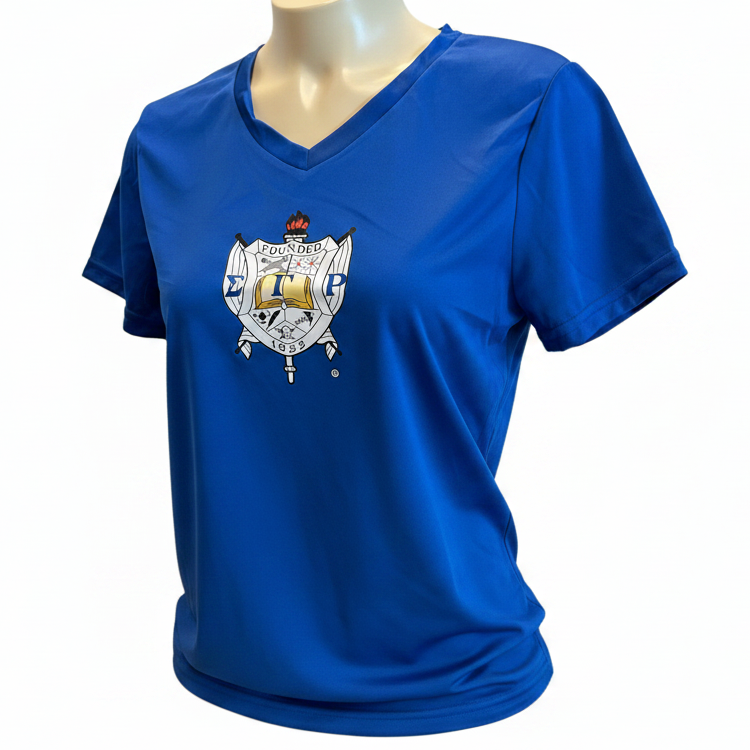SGRho Shield V-neck Royal