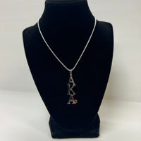 AKA Letters Pendant Necklace Stainless Steel