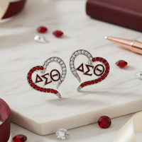 Delta Heart Bling Earrings