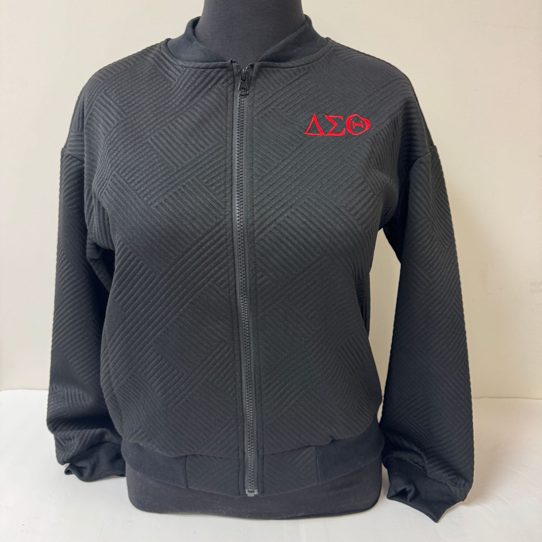 Delta Quilted Zip Jacket Black