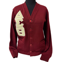 Delta Crimson Varsity Cardigan Chenille Letters