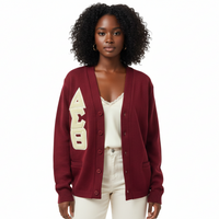 Delta Crimson Varsity Cardigan Chenille Letters