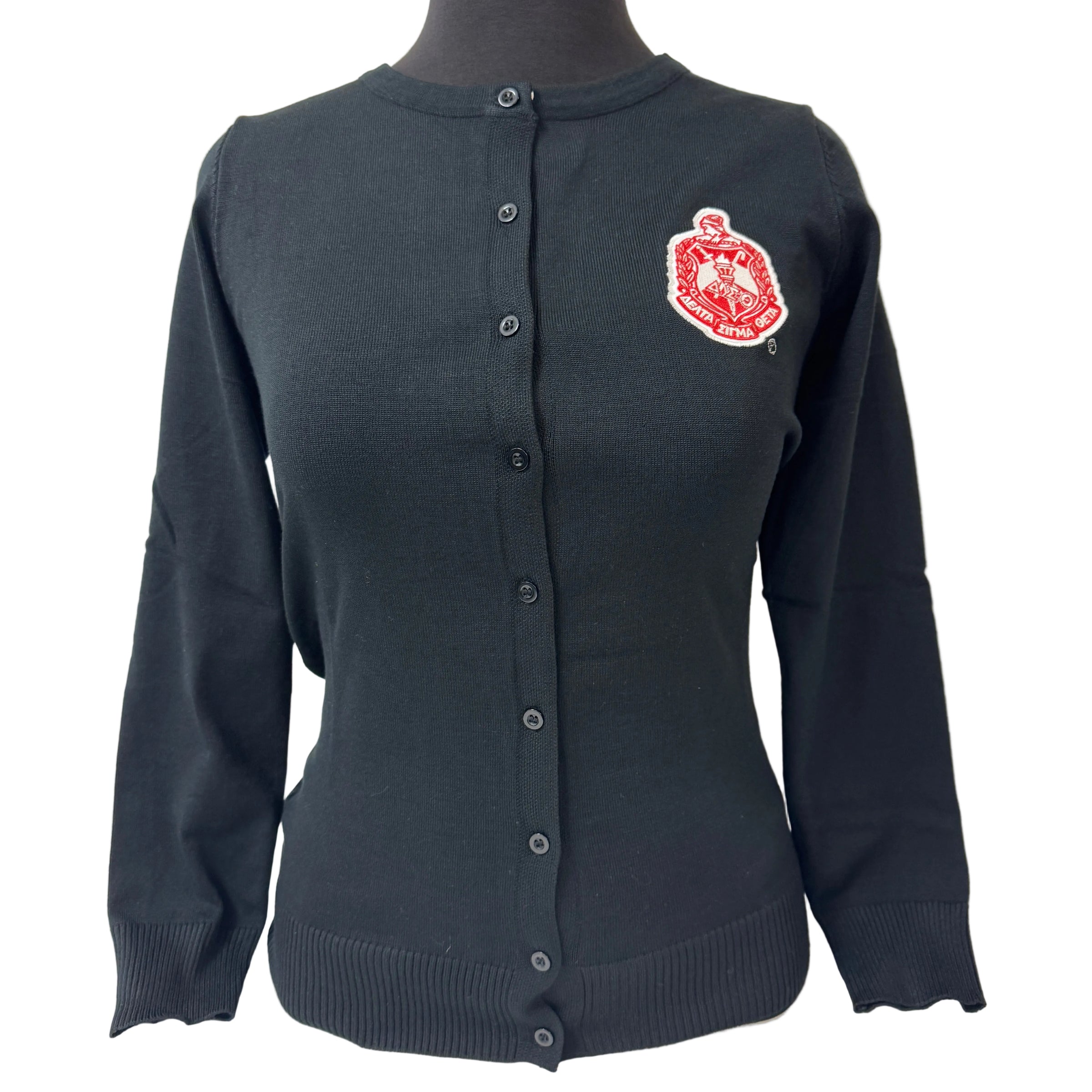 Delta Button Down Cardigan Black