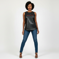 Delta Faux Leather Tank Top