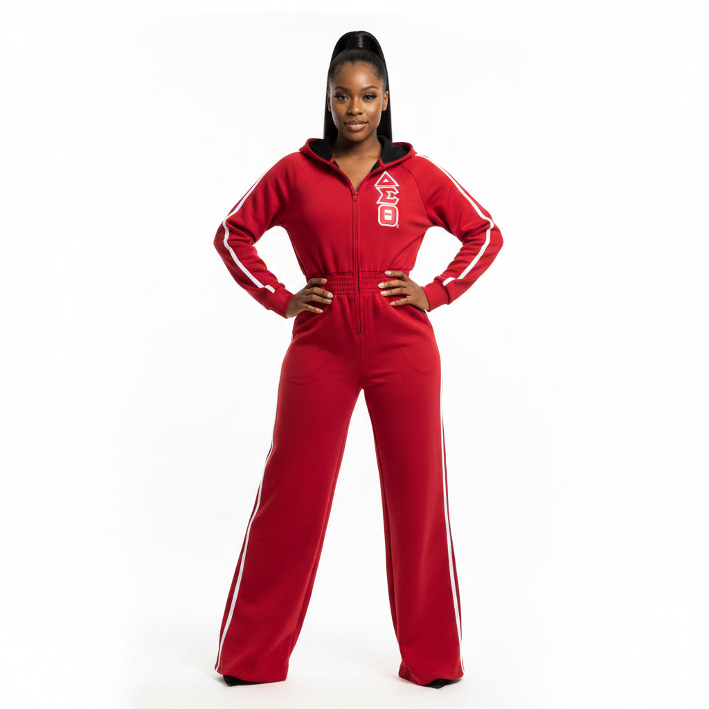 Delta Hooded Jumpsuit Wide Leg