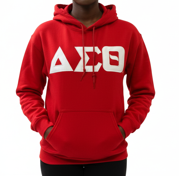 Delta Letters Hoodie Red