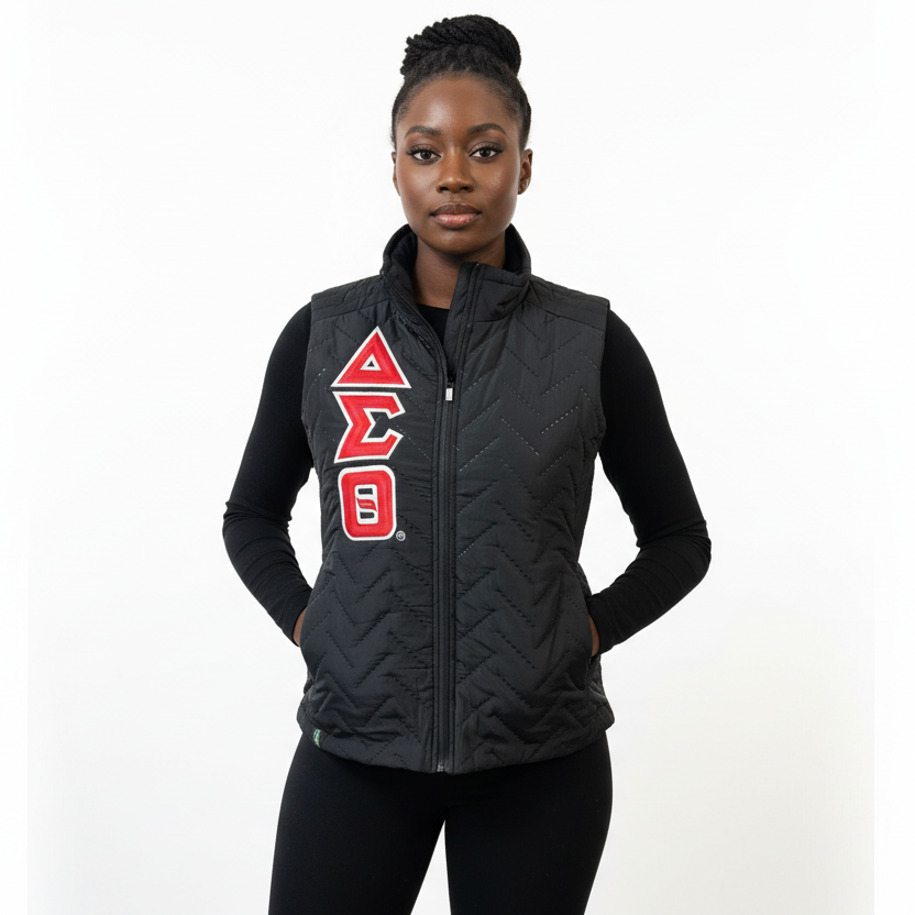 Delta Classic Letters Black Vest