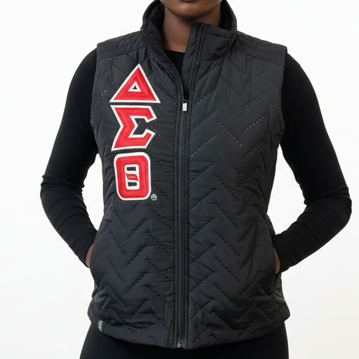 Delta Classic Letters Black Vest