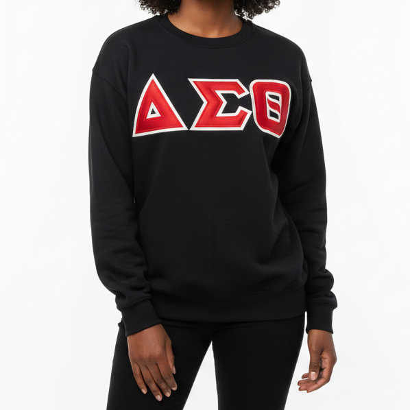 Delta Letters Sweatshirt Black