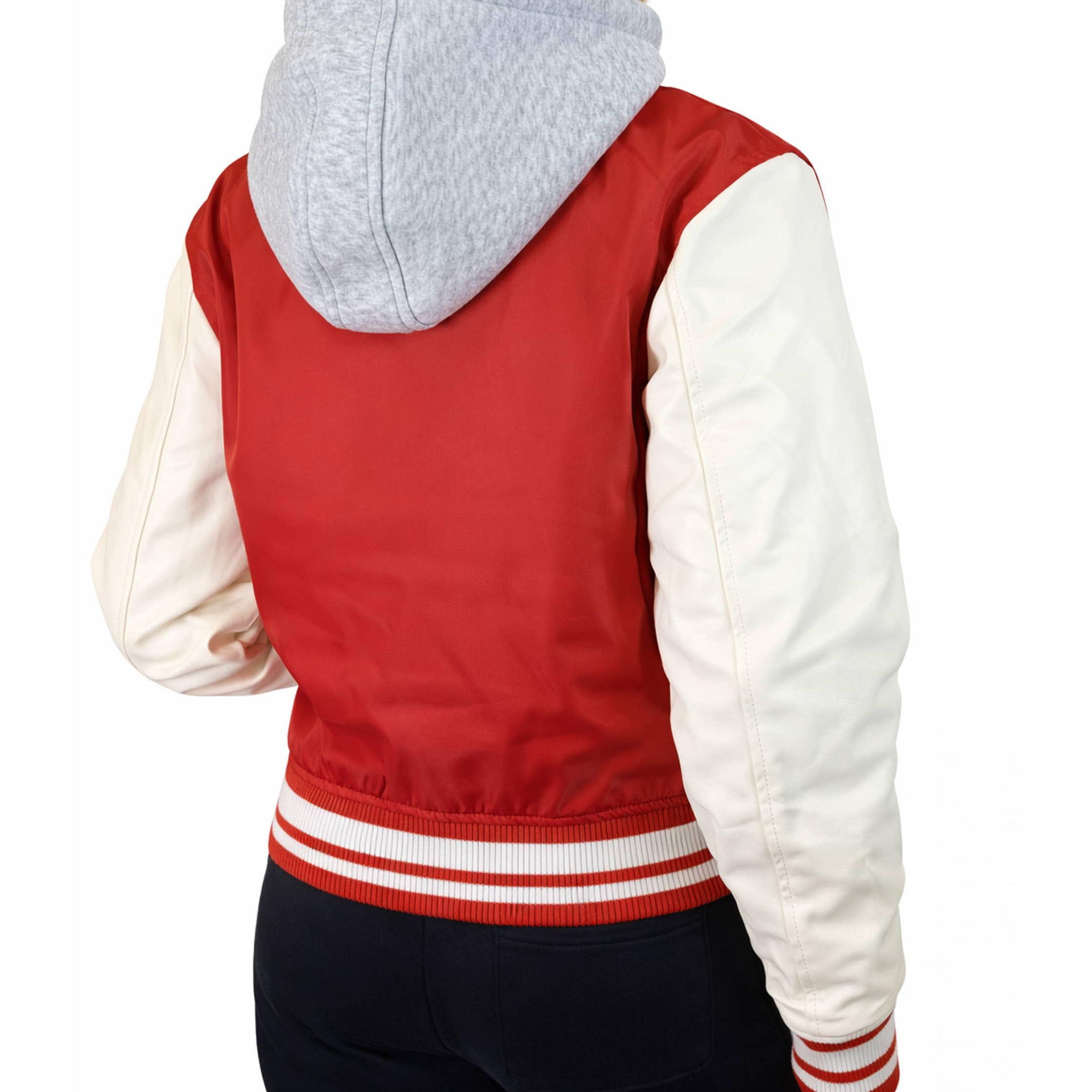 Delta Hooded Varsity Jacket w/ Detachable Hood