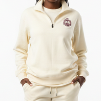 Delta Zip Sweatshirt Cream - New