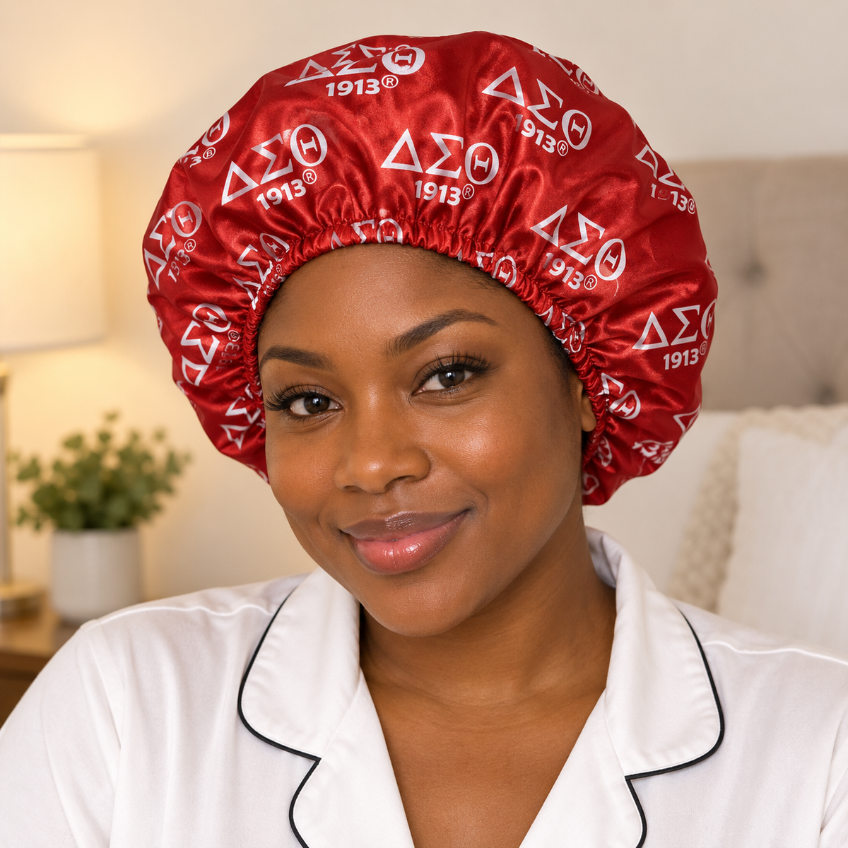 Delta Satin Bonnet Red