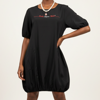 Delta Puff Dress Black