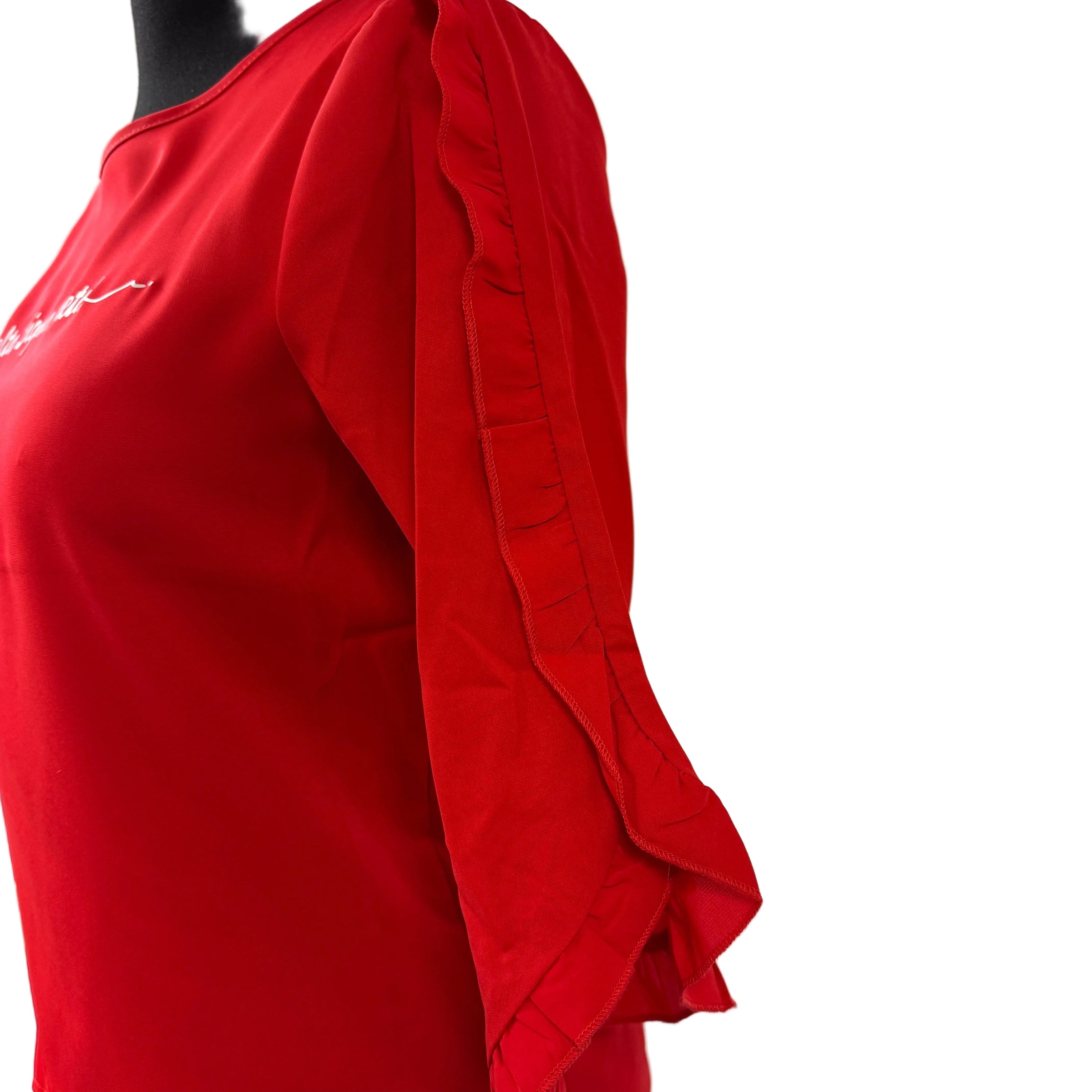 Delta Fringe Quarter Sleeve Top