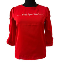 Delta Fringe Quarter Sleeve Top