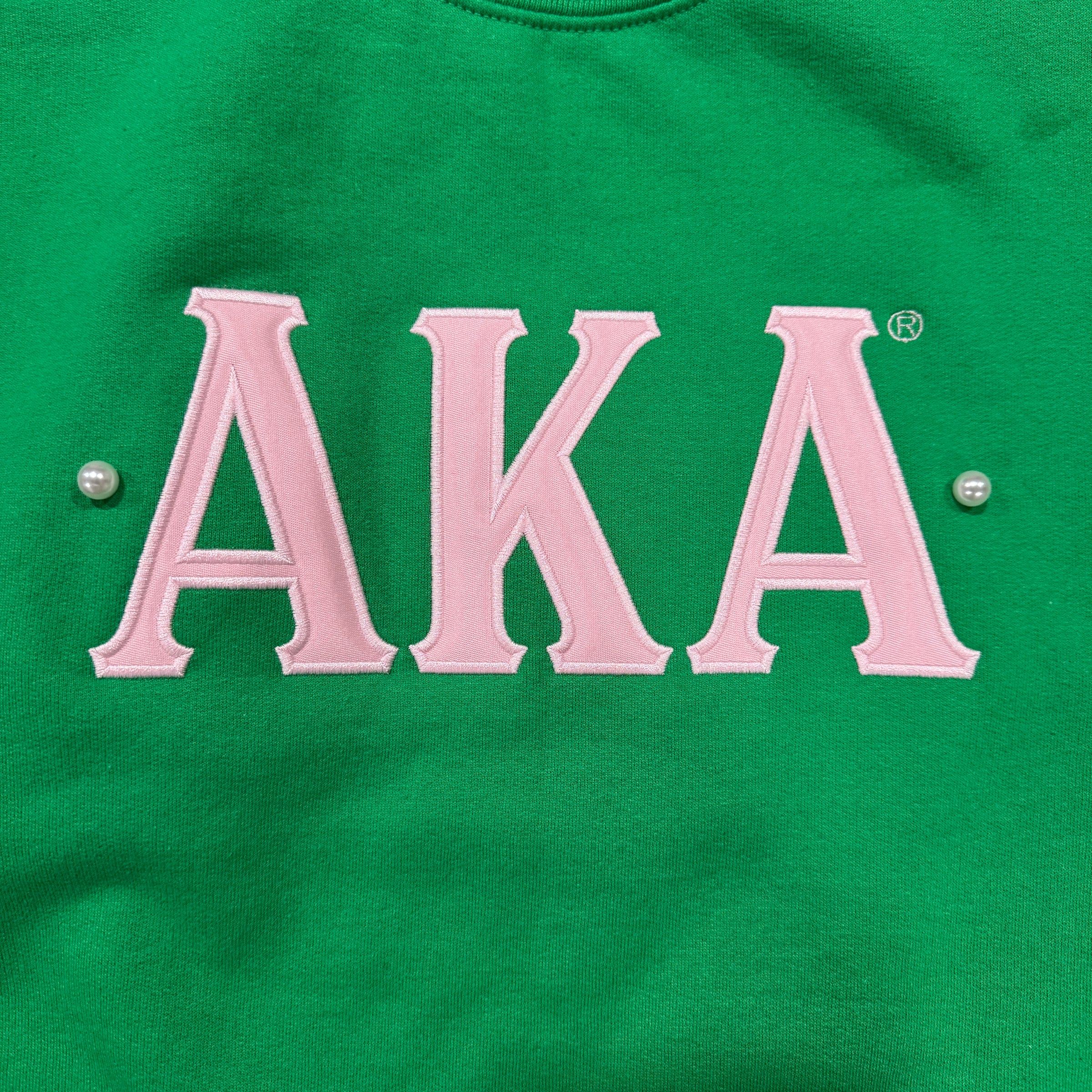 AKA Letters 2 Pearls Sweatshirt Green