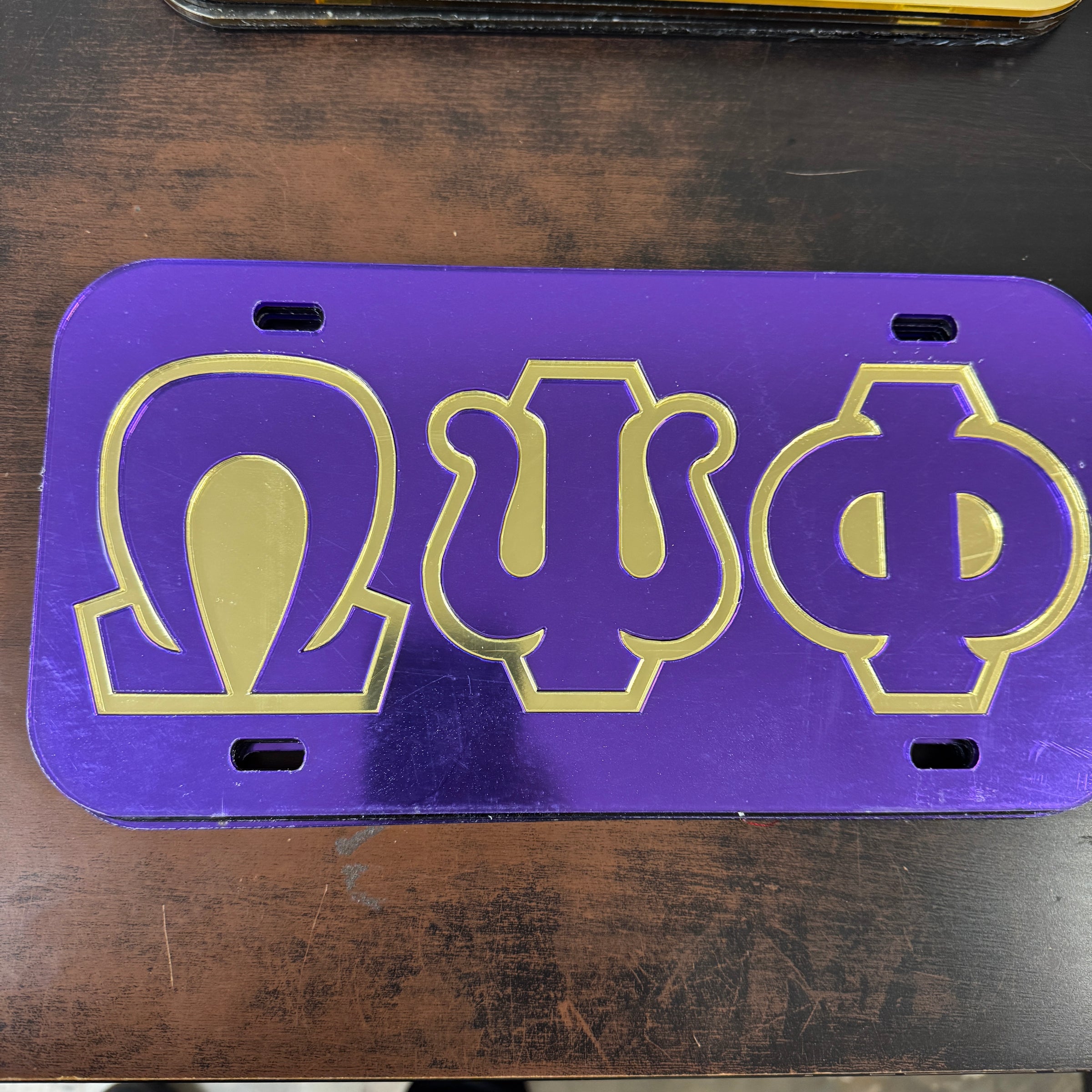 Omega Auto Front Plate Purple