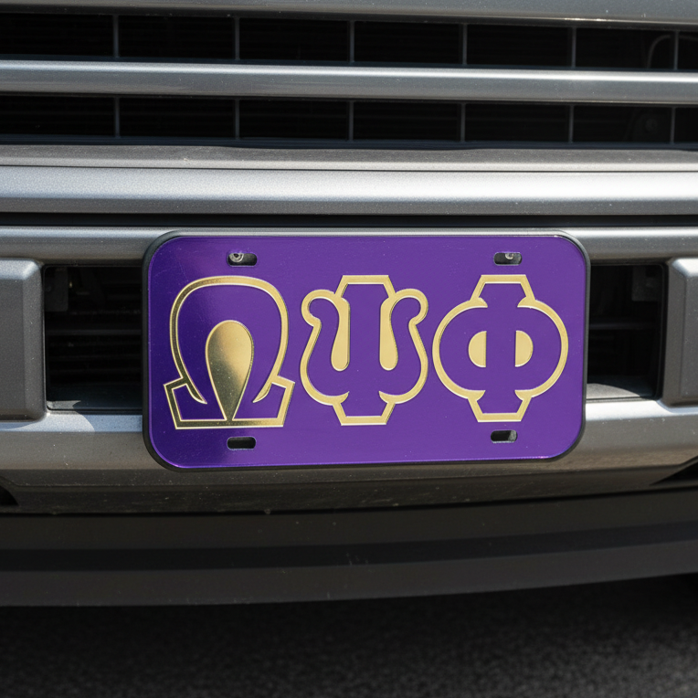 Omega Auto Front Plate Purple
