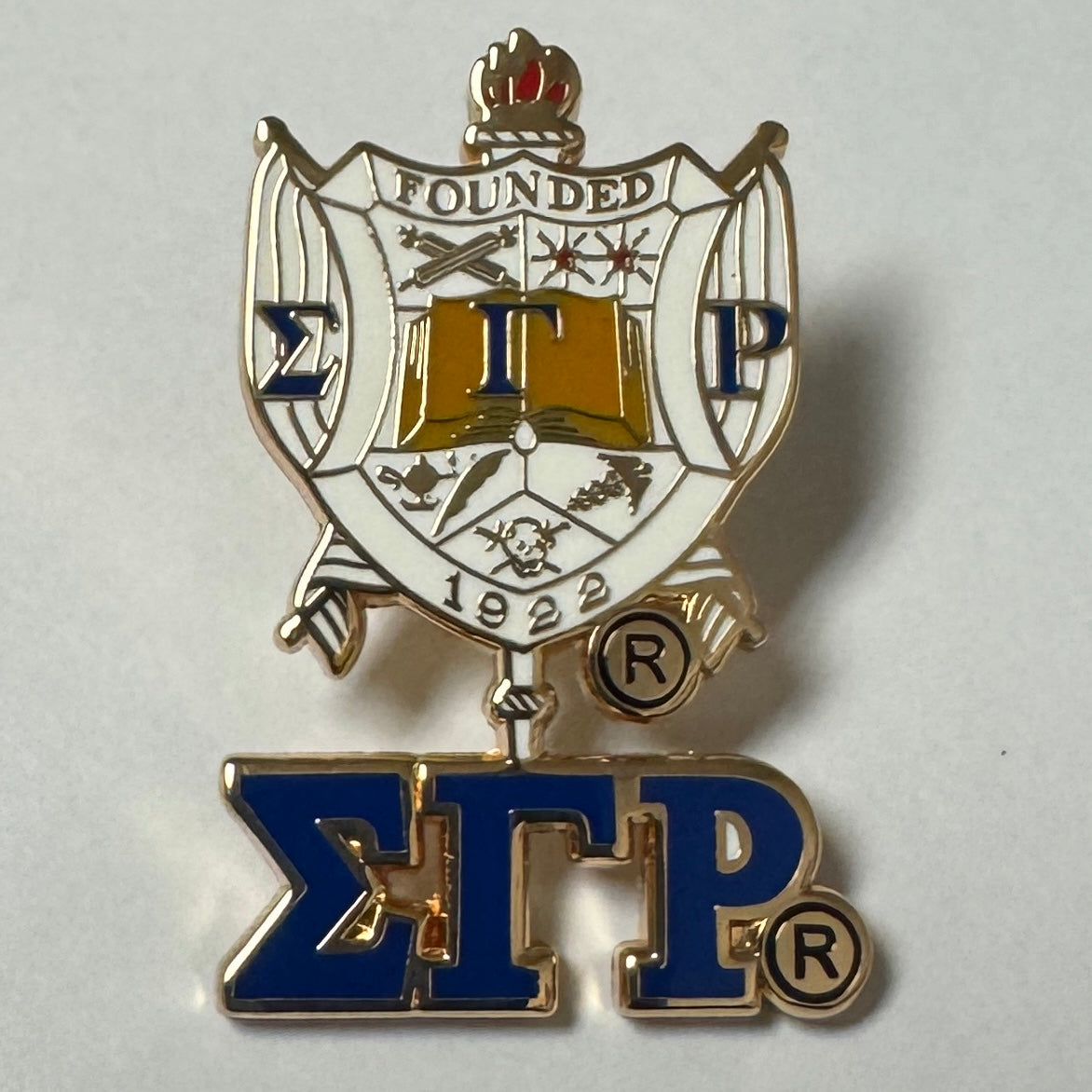 SGRho Shield with Letters Lapel