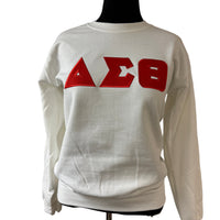 Delta Twill Letters Sweatshirt White