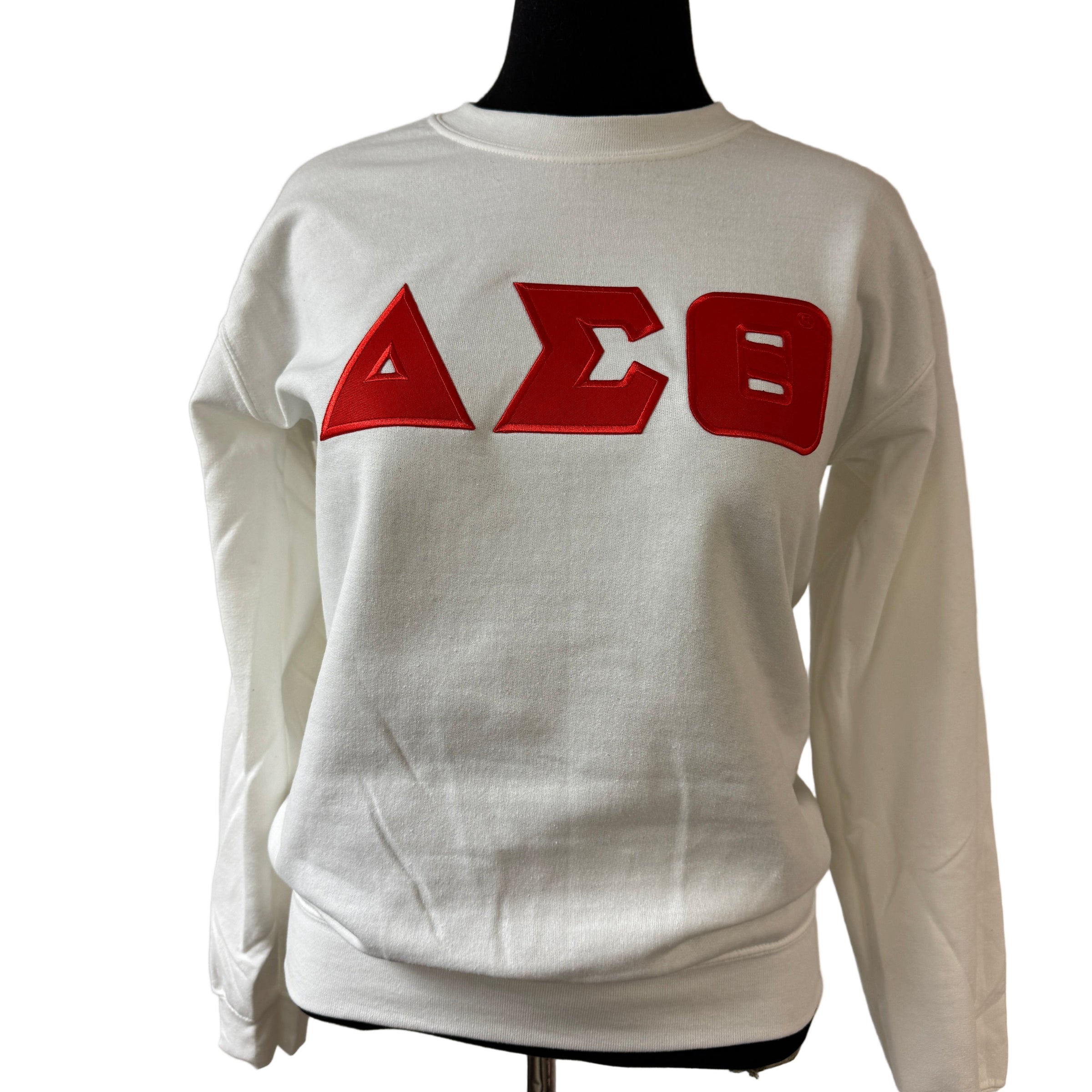 Delta Twill Letters Sweatshirt White