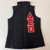 Delta Chenille Letters Black Vest (XS & 3X left)