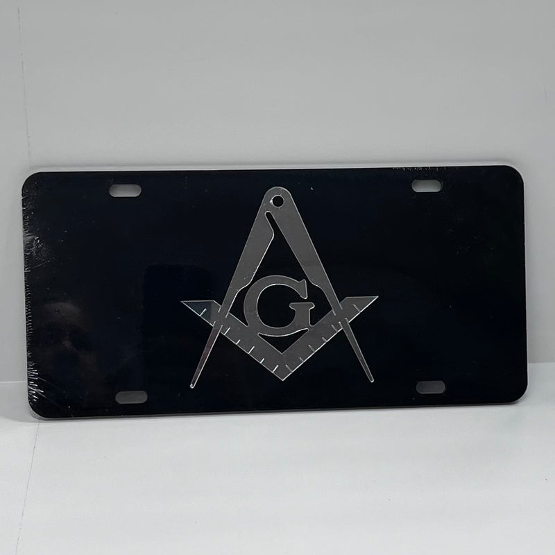 Mason Auto Plate Front Black with Silver