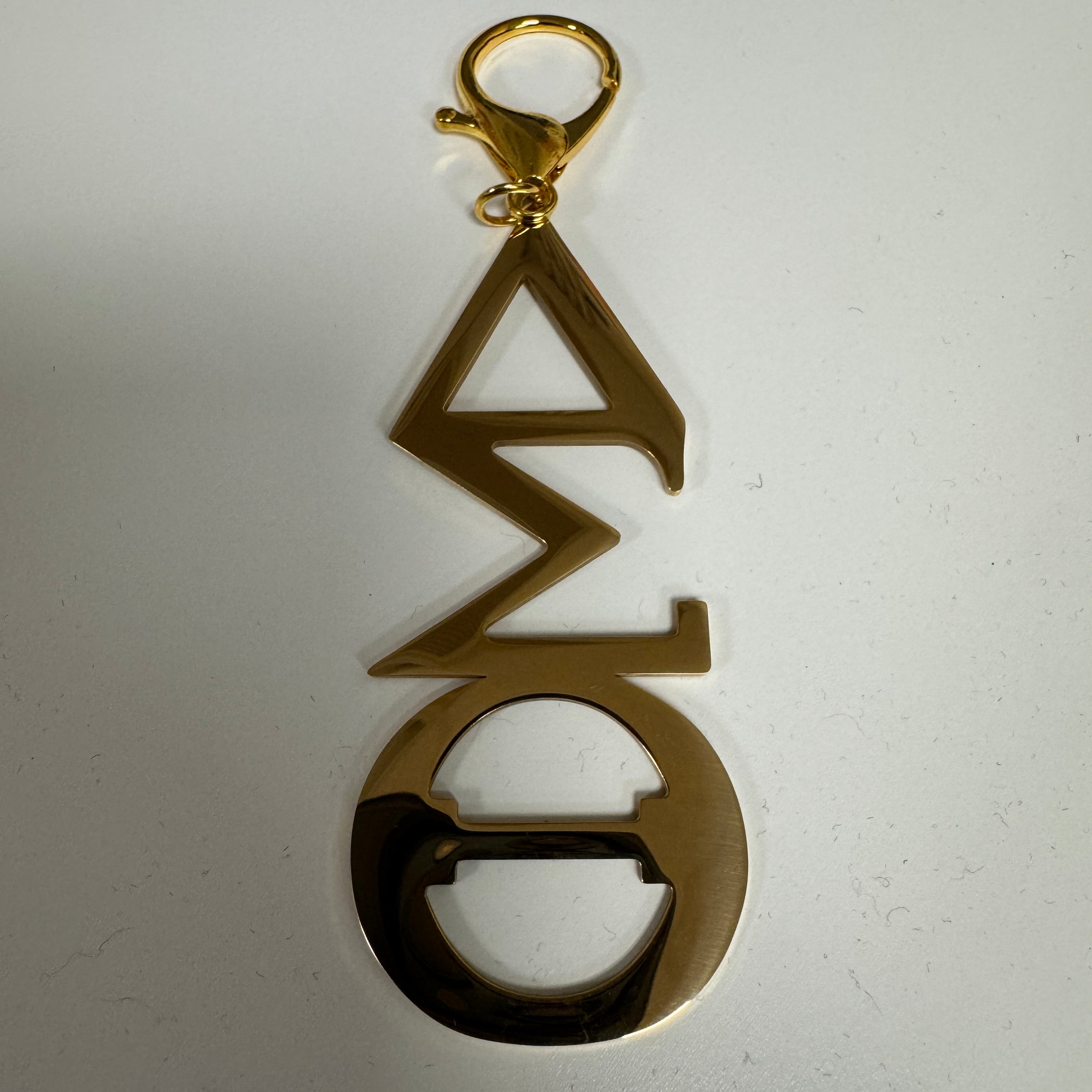 Delta Letters Gold Key Chain