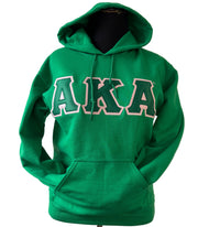AKA Twill Letters Hoodie Green