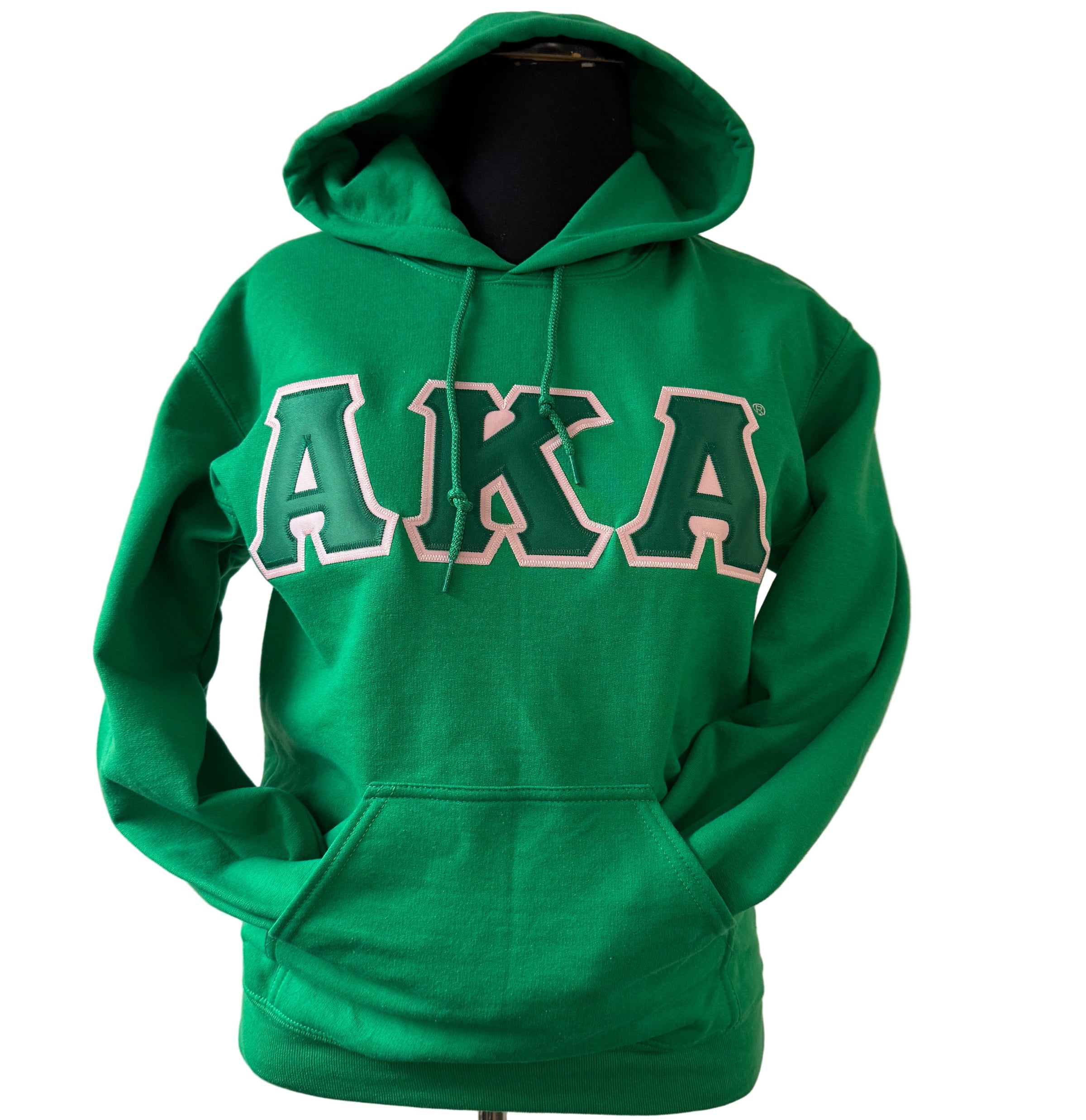 AKA Twill Letters Hoodie Green