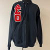 Delta Chenille Letters Zip Hoodie Black Large